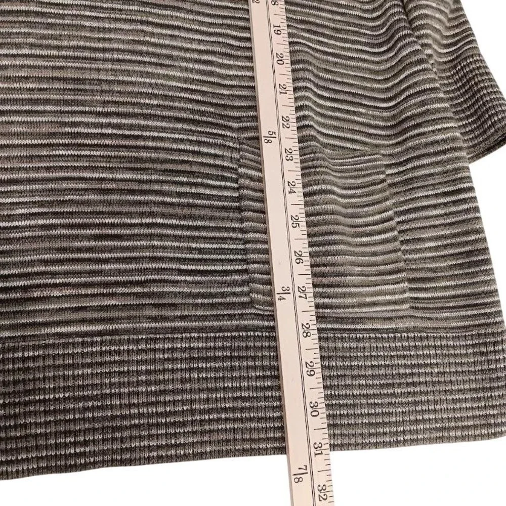 Eight Eight Eight Sweater Womens XL Brown Striped Cowl Neck‎ Tunic Knit Pockets